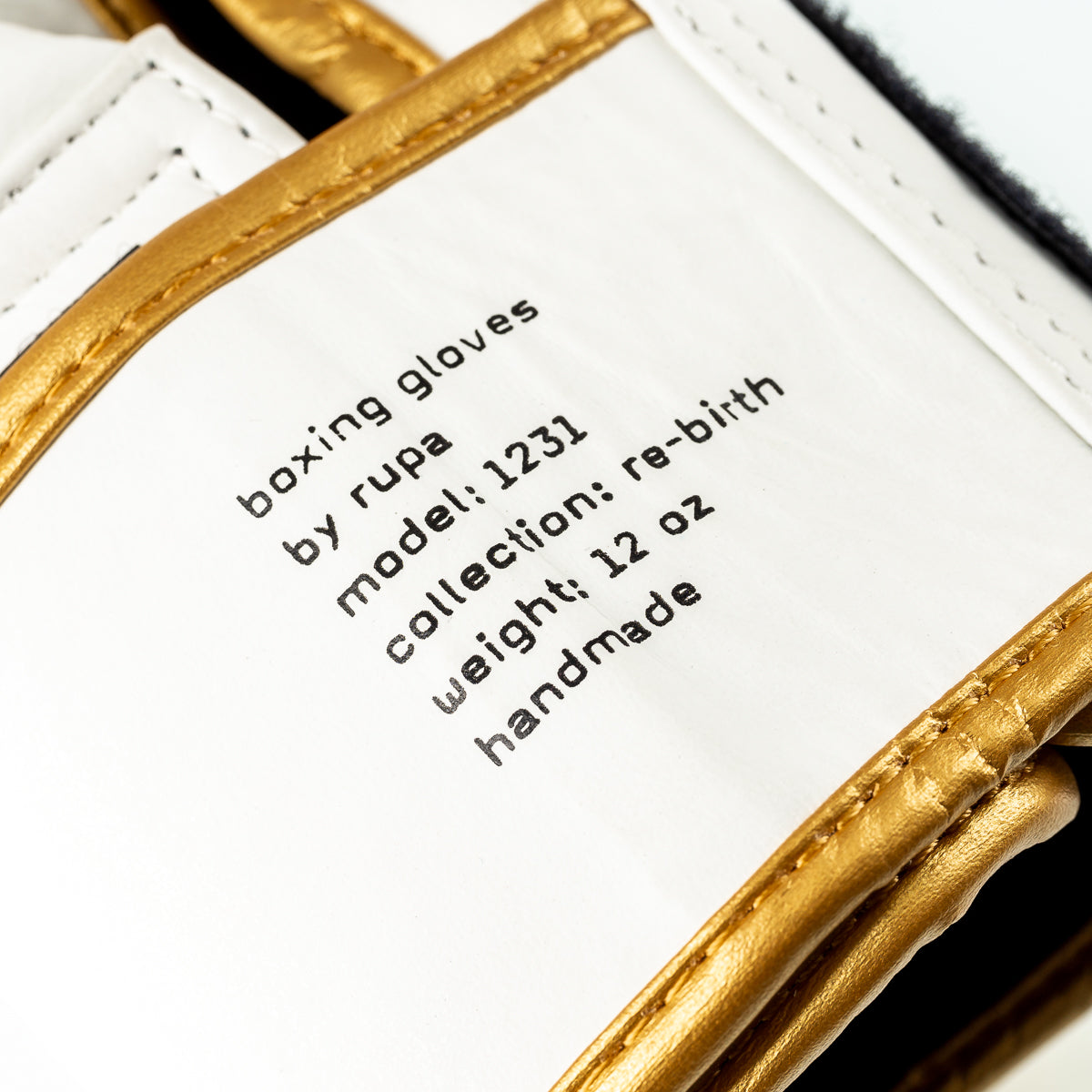 RUPA 1231 I Bright White / Gold | Boxing Gloves