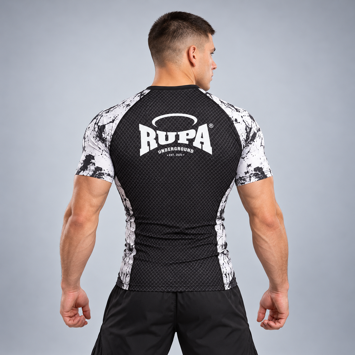 RUPA I CAGE I BLACK / WHITE CAMO I RASHGUARD