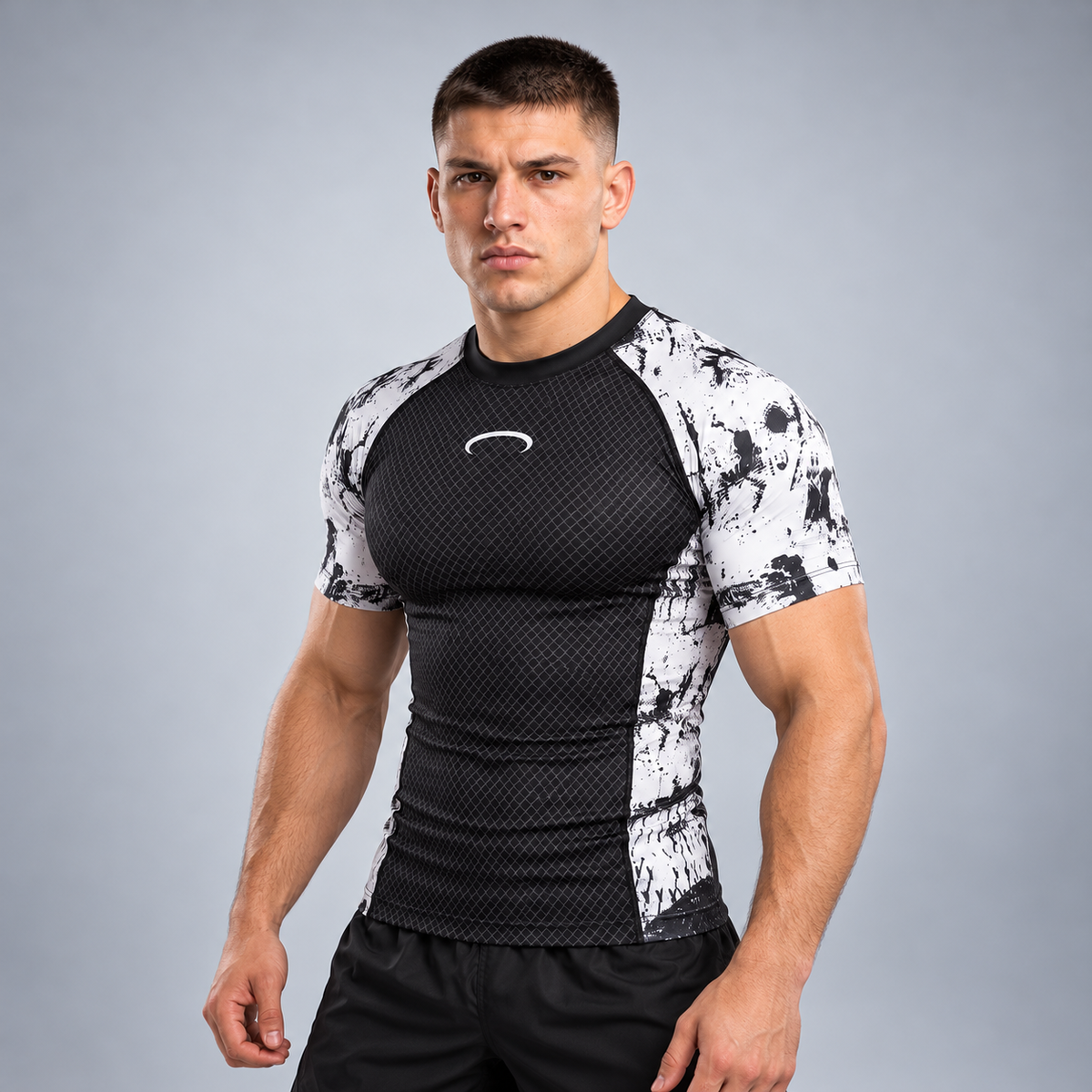 RUPA I CAGE I BLACK / WHITE CAMO I RASHGUARD