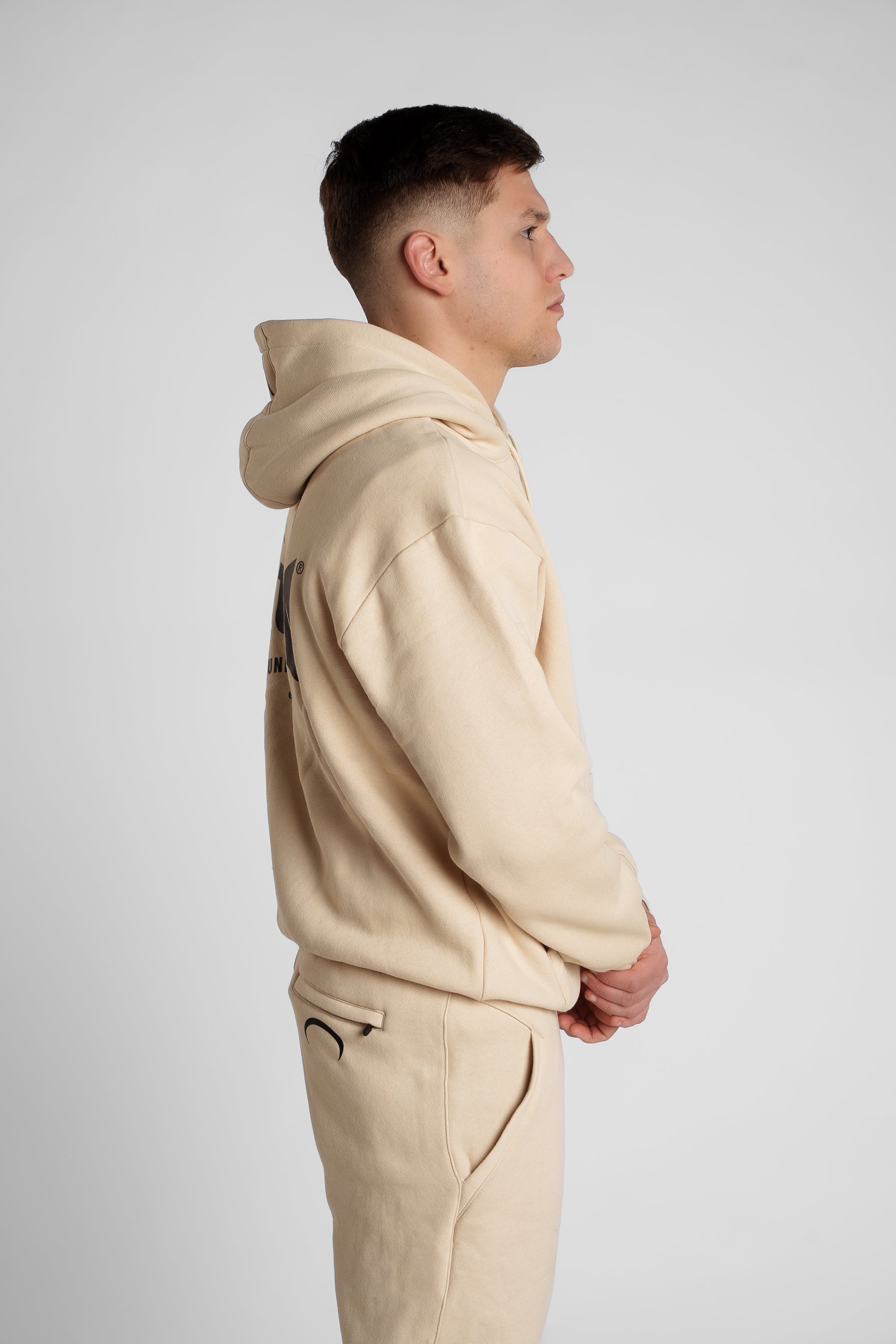 RUPA I BLKN01 I BEIGE/BLACK I HOODIE